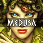 Medusa. Gorgonas de la Mitologia Griega. Perseo le cortó la cabeza.